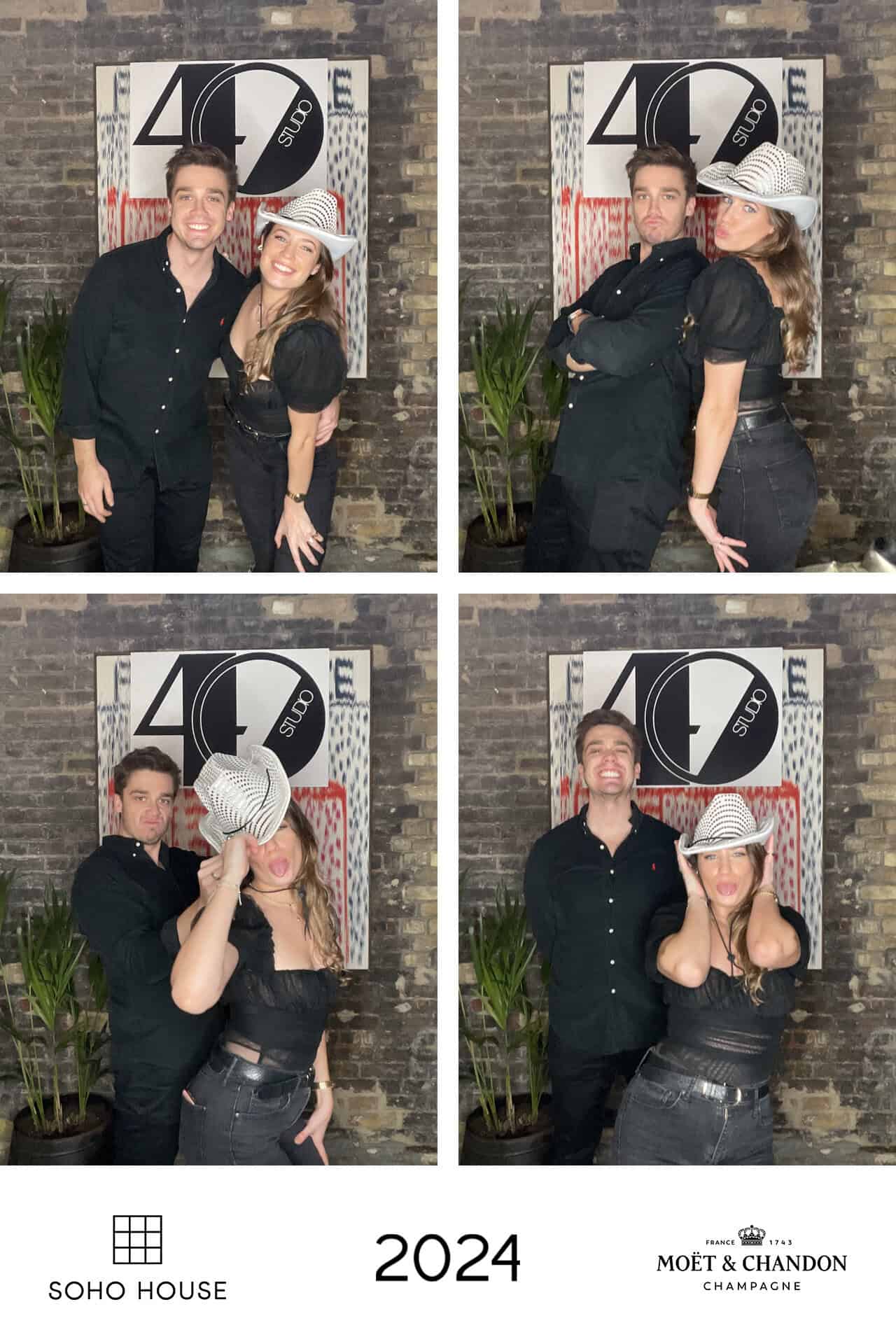 Fun photo booth at Full Frame Events celebrating 40th studio anniversary, Soho House, 2024.